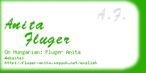 anita fluger business card